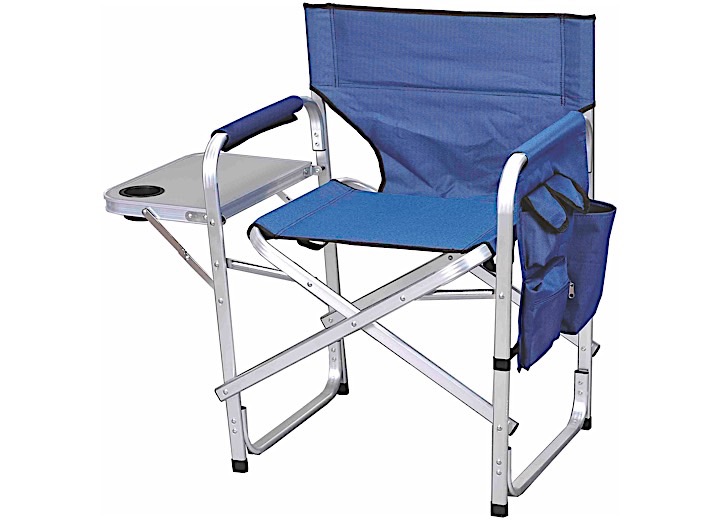 Ming’s Mark Stylish Camping Director Chair with Side Table - Blue