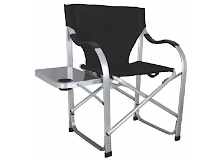 Ming’s Mark Stylish Camping Heavy-Duty Director Chair with Side Table - Black