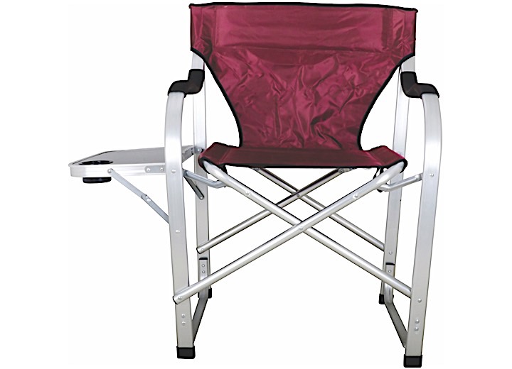 Ming’s Mark Stylish Camping Heavy-Duty Director Chair with Side Table - Burgundy