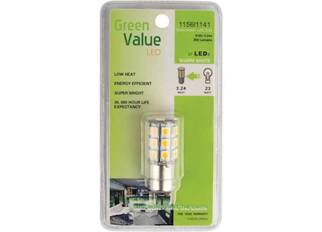MG Innovative 1156/1141 TOWER LED BULB 250 LUM 8-30V 3.24W WARM WHITE 1 PK