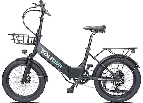 MG Innovative VOLTOUR DASH 500 WATT FOLDING EBIKE W/LOW STEP OVER/3IN TIRE - BLACK