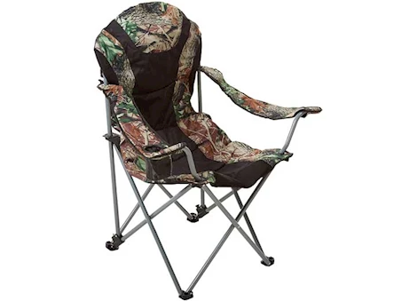 MG Innovative FOLDABLE RECLINING CAMP CHAIR, BLACK/HUNT CAMO