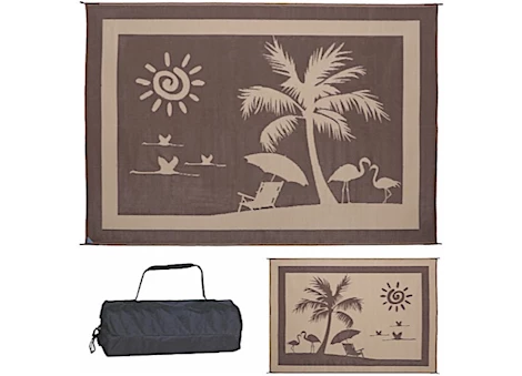 Ming’s Mark Stylish Camping 8 ft. x 11 ft. Beach Paradise - Brown/Beige