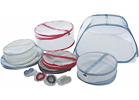 Ming’s Mark Stylish Camping Collapsible Mesh Food & Cup Covers - 11 Piece Set