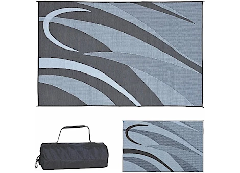 Ming’s Mark Stylish Camping 8 ft. x 12 ft. Graphic Mat - Black/Silver