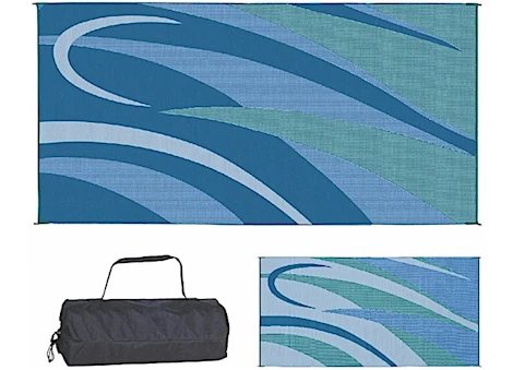 Ming’s Mark Stylish Camping 8 ft. x 16 ft. Graphic Mat - Blue/Green