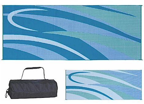 Ming’s Mark Stylish Camping 8 ft. x 20 ft. Graphic Mat - Blue/Green