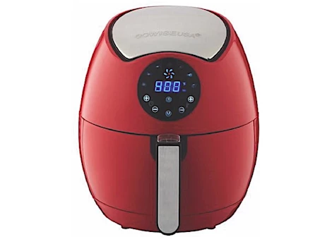 ELECTRIC DIGITAL AIR FRYER 3.7 QT W/ TOUCH SCREEN - RED