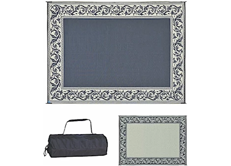 Ming’s Mark Stylish Camping 9 ft. x 12 ft. Classical Mat - Black/Beige