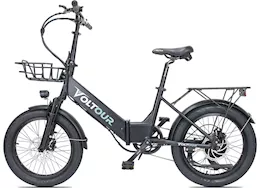 MG Innovative Voltour dash 500 watt folding ebike w/low step over/3in tire - black