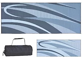 Ming’s Mark Stylish Camping 8 ft. x 20 ft. Graphic Mat - Black/Silver