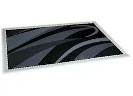 MG Innovative Illuminated patio mat for rv/home - black silver swirl 8ft x 18ft