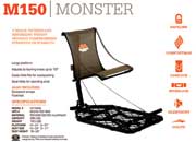 Millennium Treestands M150 Monster Hang On Tree Stand with Adjustable Seat Height