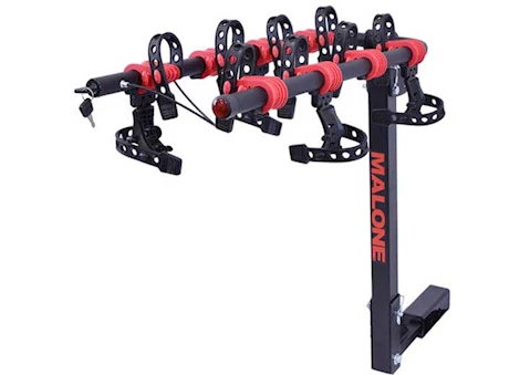 Malone Auto Racks RunWay Max Bike Carrier for 1.25” or 2” Hitch Receiver – Holds (4) Bikes