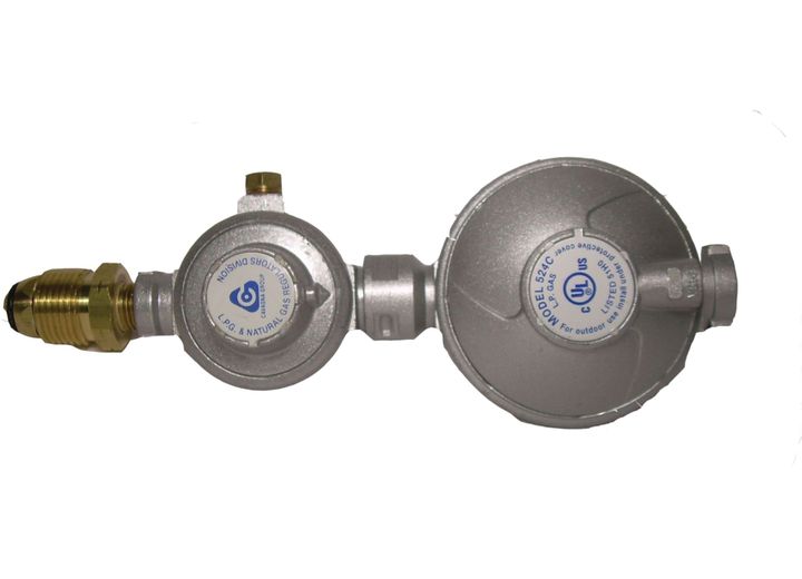 MR. HEATER PROPANE TWO STAGE HORIZONTAL REGULATOR WITH P.O.L.