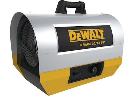 DEWALT DXH2003TS 3-Phase Forced Air Electric Heater – 68,242/44,357 BTU, 20/13 kW