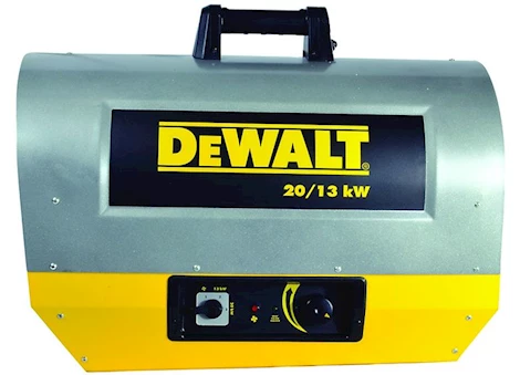 DEWALT DXH2000TS Single-Phase Forced Air Electric Heater – 68,242/44,357 BTU, 20/13 kW