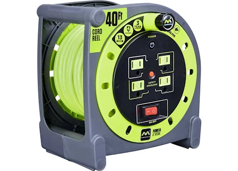 Masterplug 40FT 4 SOCKET 10A 14AWG CASETTE CABLE REEL