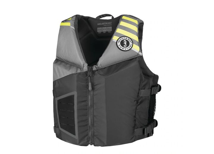 REV YOUNG ADULT FOAM VEST YOUNG ADULT GRAY-LT GRAY-FLUORESCENT YELLOW GRE
