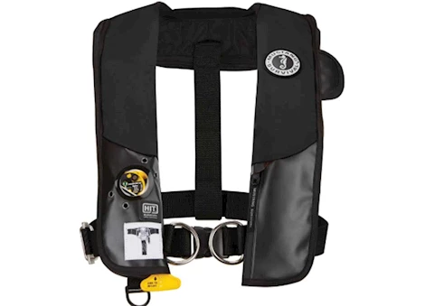 Mustang Survival HIT HYDROSTATIC INFLATABLE PFD WITH SAILING HARNESS; BLACK