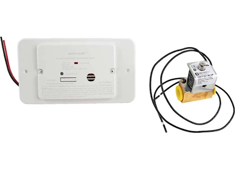 MTI Industries Combination carbon monoxide/propane alarm -white flush mount w/trim ring 12vdc hard wire w/sol valve