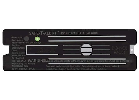Safe-T-Alert 30 Series RV Propane/LP Gas Alarm - Black, Surface Mount