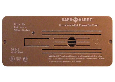 Safe-T-Alert 30 Series RV Propane/LP Gas Alarm - Brown, Flush Mount