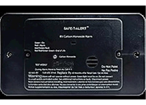 MTI Industries Carbon monoxide alarm -black flush mount w/trim ring 12vdc hard wire Main Image