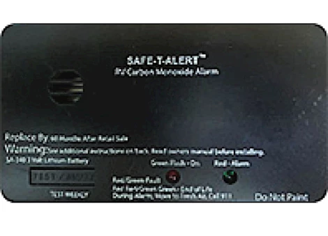 MTI Industries Carbon monoxide alarm - black rectangle surface mount 5 yr sealed in lithium battery Main Image