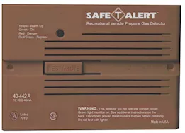 Safe-T-Alert 40 Series RV Propane/LP Gas Alarm - Brown, Flush Mount