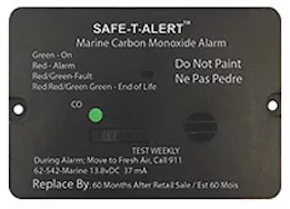 MTI Industries Marine carbon monoxide alarm, blk flush mount 12 vdc hard wire