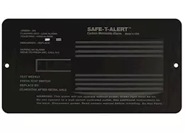 Safe-T-Alert 65 Series RV Carbon Monoxide Alarm - Black, Flush Mount