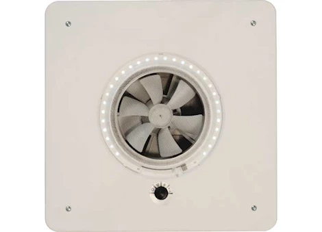 Airxcel-Maxx Air Mini plus manual rv roof vent w/ 12v fan - led light - white Main Image