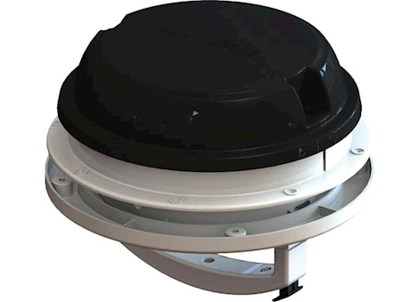 Maxxair Maxxfan dome roof vent w/ 12v fan - 6" diameter - manual lift - black Main Image