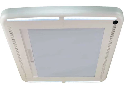 Airxcel-Maxx Air Maxxshade plus retractable rv roof vent shade w/leds - white Main Image