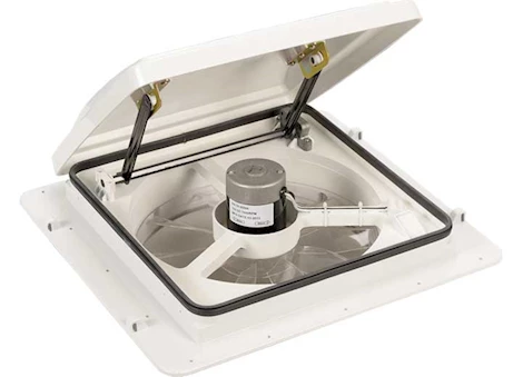 Maxxair MAXXFAN PLUS ROOF VENT W/ 12V FAN AND THERMOSTAT - MANUAL LIFT - 4 SPEED - WHITE