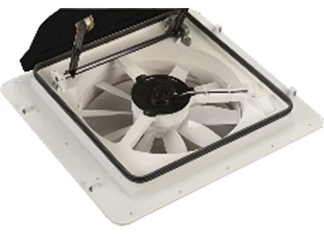 Airxcel-Maxx Air Maxxair maxxfan mini roof vent w/ 12v fan - manual lift - 4 speed - black Main Image