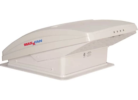 Airxcel-Maxx Air Maxxfan deluxe roof vent w/ 12v fan and thermostat - manual lift - 10 speed - wh Main Image