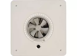 Airxcel-Maxx Air Mini plus manual rv roof vent w/ 12v fan - led light - white