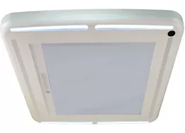 Maxxair Maxxshade plus retractable rv roof vent shade w/leds - white