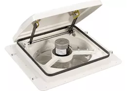 Maxxair Maxxfan plus roof vent w/ 12v fan and thermostat - manual lift - 4 speed - white