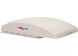 Maxxair Maxxfan deluxe roof vent w/ 12v fan - manual lift - 4 speed - white