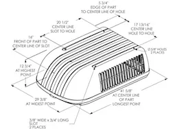 Maxxair tuff/maxx ac replacement shroud, polar white