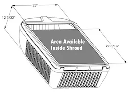 Maxxair tuff/maxx ac replacement shroud, polar white