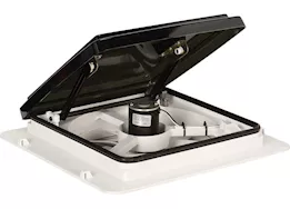 Maxxair Maxxfan roof vent w/ 12v fan - manual lift - 4 speed - smoke