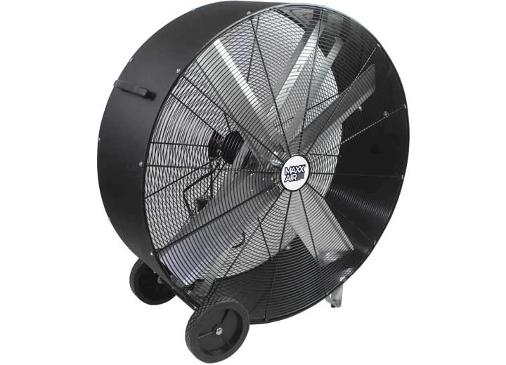 Maxx Air Fan 48IN 2 FAN SPEEDS DRUM FAN IN BLACK WITH WHEELS