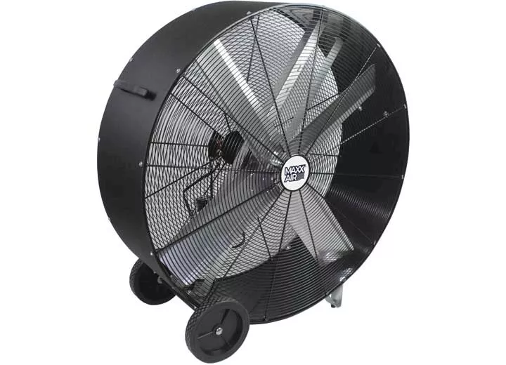 Maxx Air Fan 48in 2 fan speeds drum fan in black with wheels