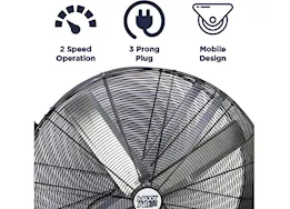 Maxx Air Fan 48in 2 fan speeds drum fan in black with wheels