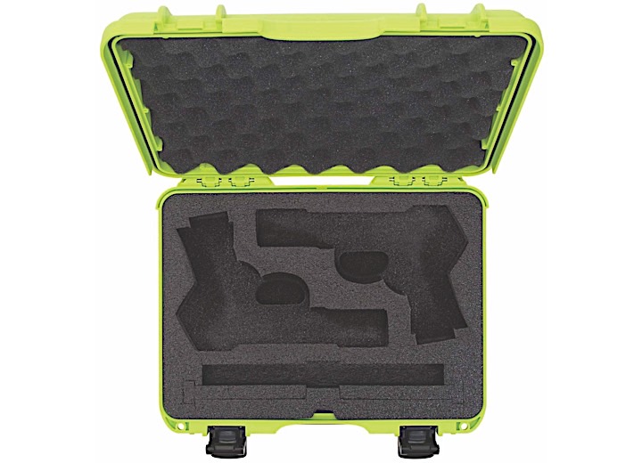 Nanuk 910 waterproof hard case w/classic gun - lime, interior: 13.2 x 9.2 x 4.1in Main Image