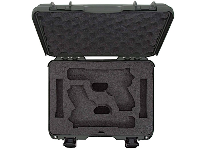 Nanuk 910 waterproof hard case w/glock - olive, interior: 13.2 x 9.2 x 4.1in Main Image